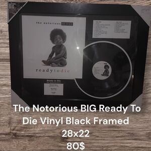 The Notorious BIG Ready To Die Vinyl Black Framed 28x22